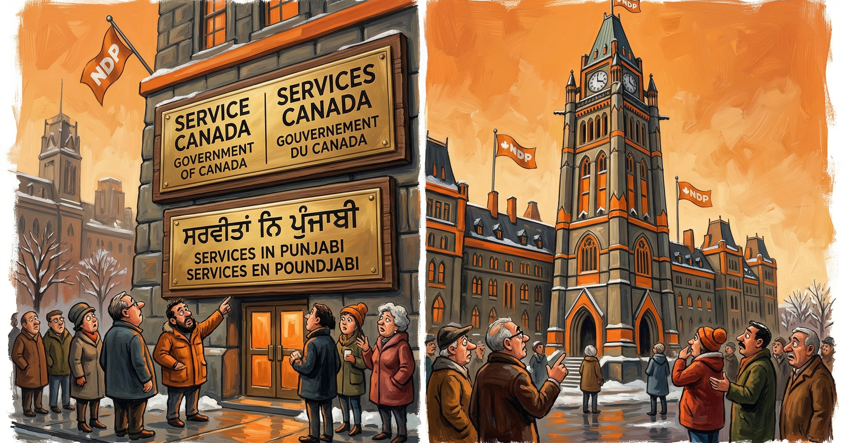 English, French and Punjabi?