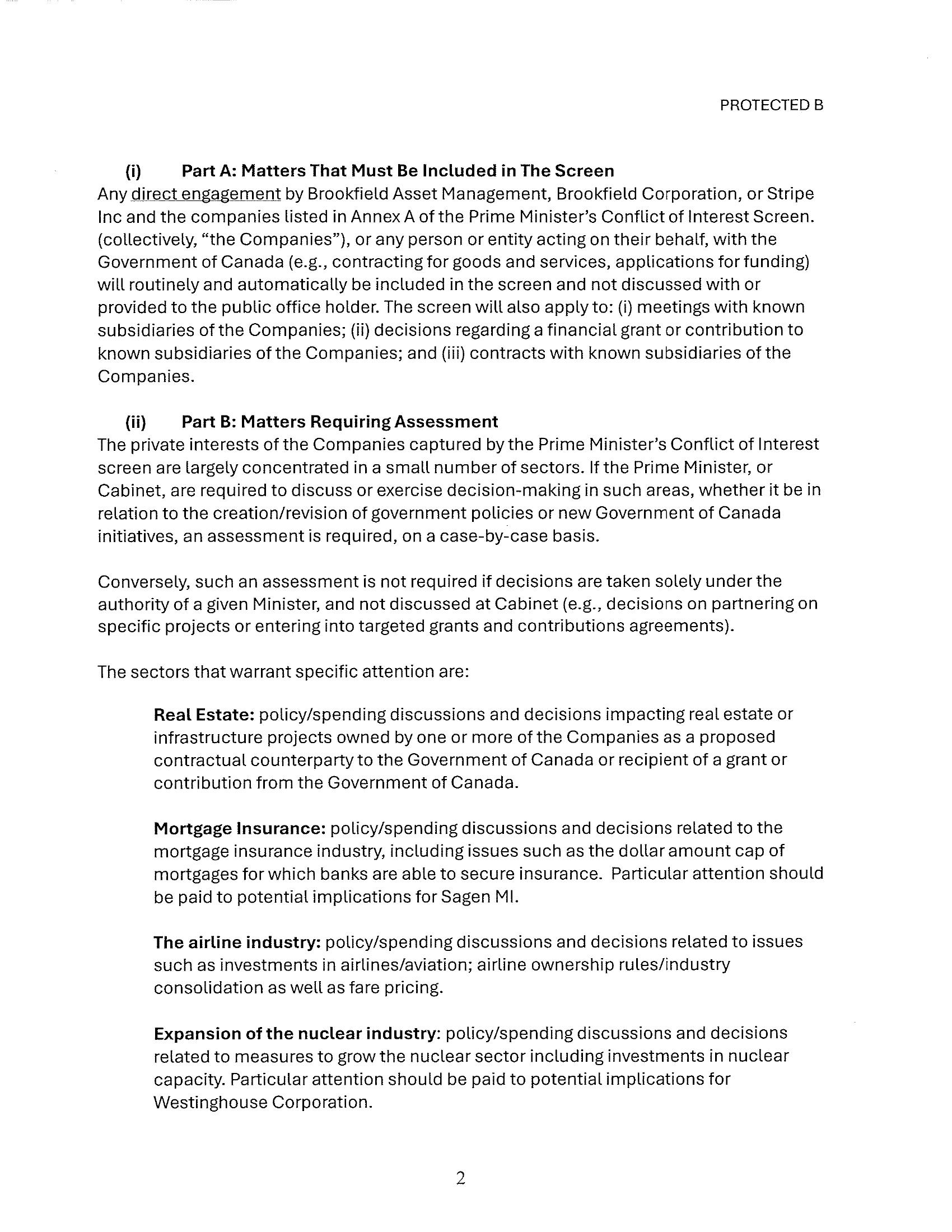 Assessment Tool page 2 — Sector list including "The airline industry"
