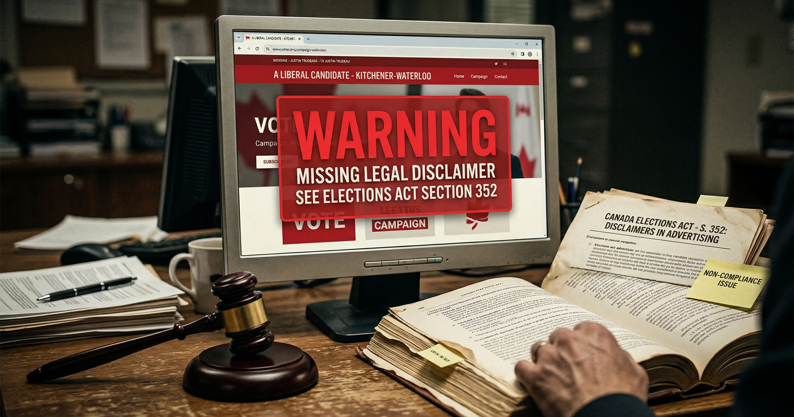 Is Andrew Telegdi violating the Elections Act?