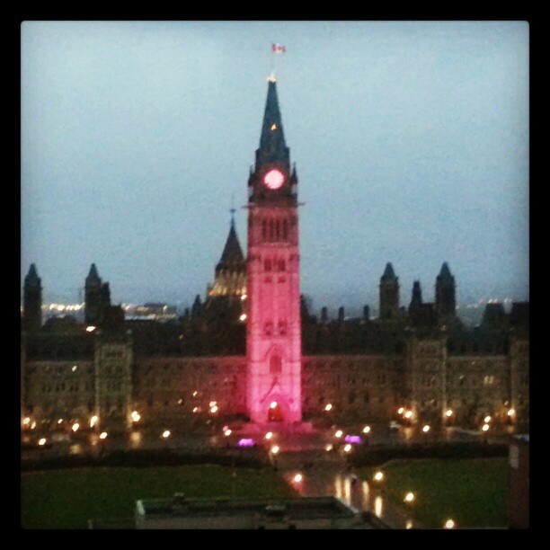 Pink Peace Tower tonight for International Day of the Girl.