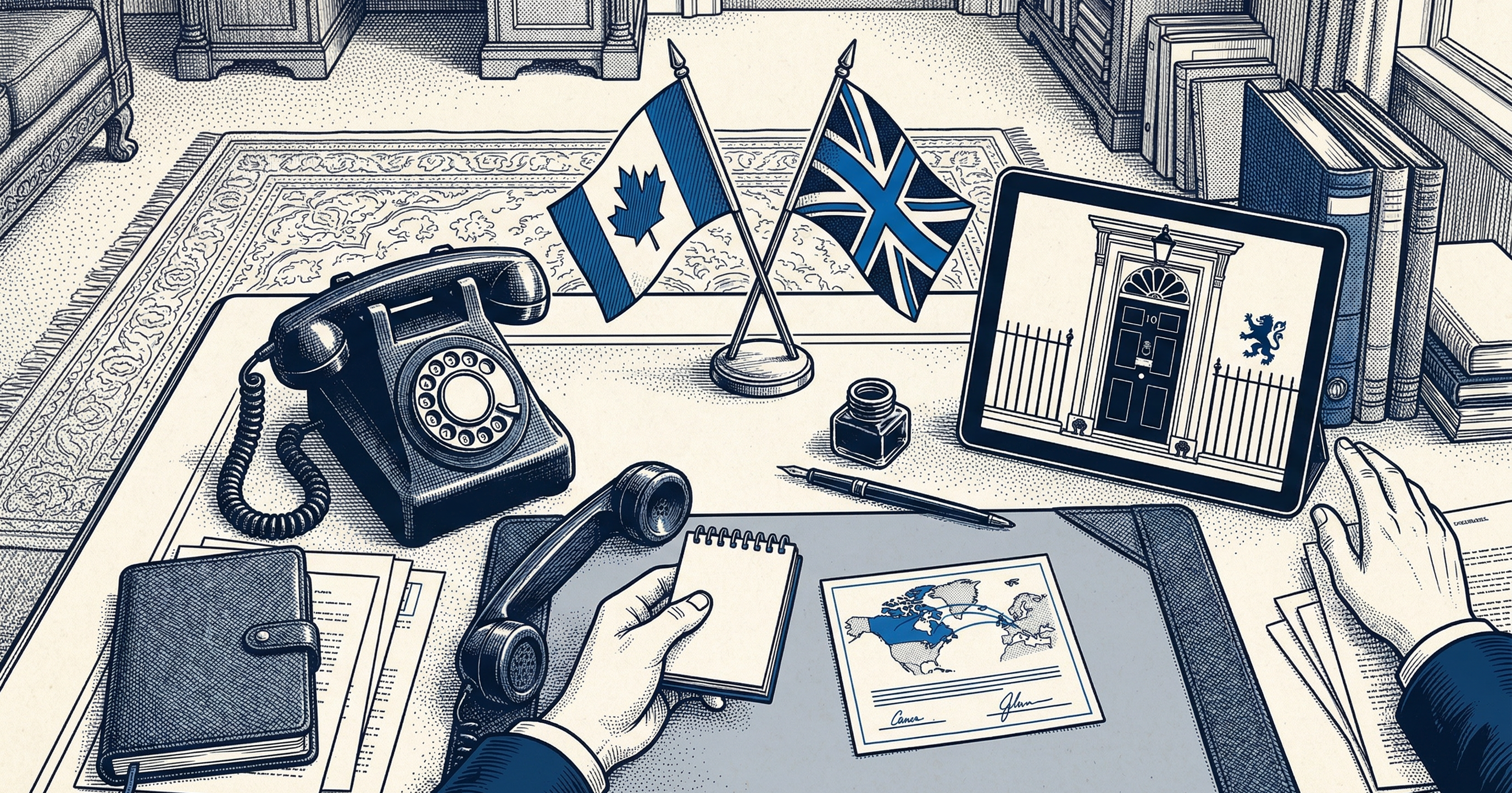 Stephen Harper congratulates David Cameron