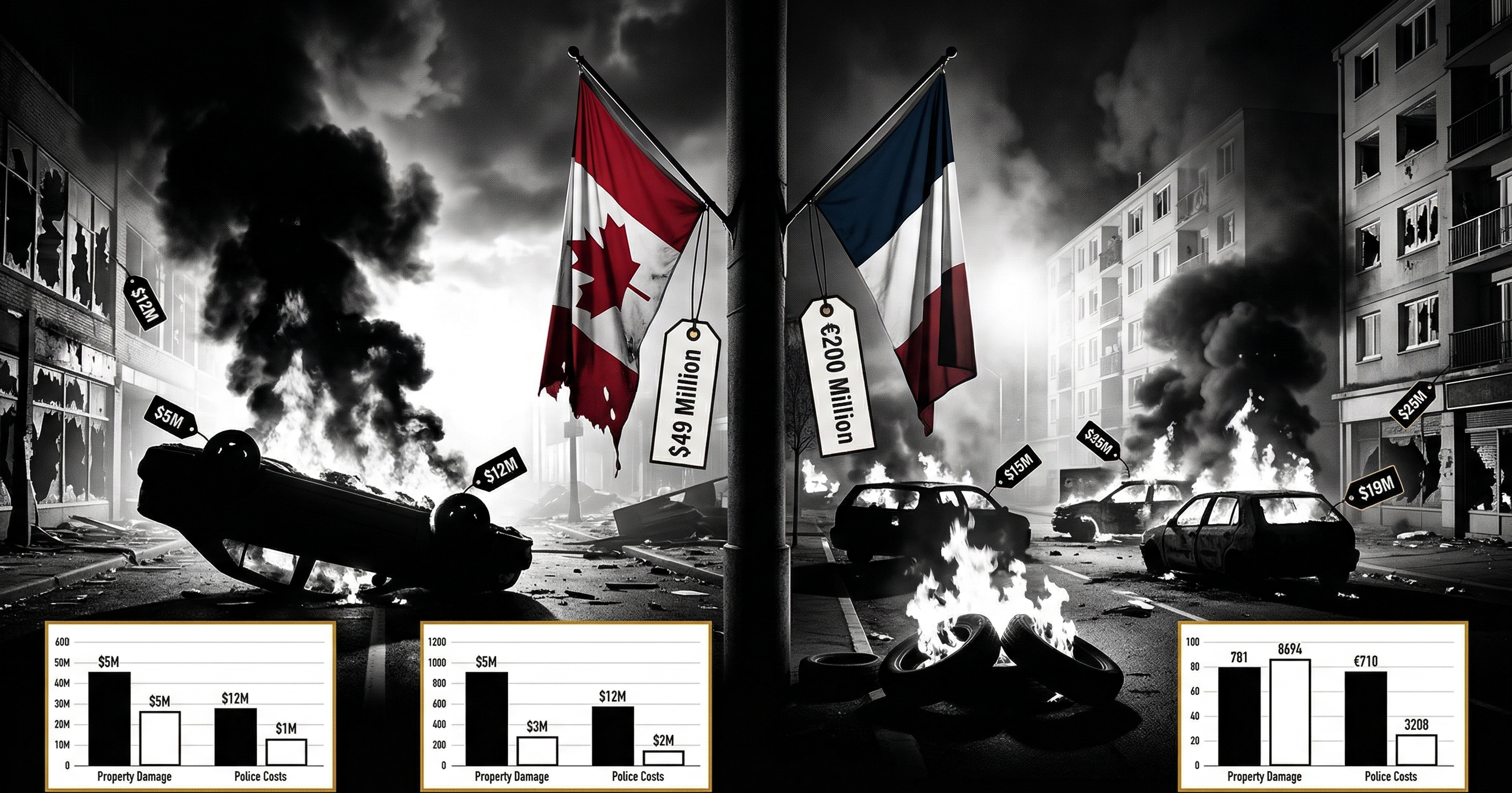 Riots: nobody does it cheaper than France