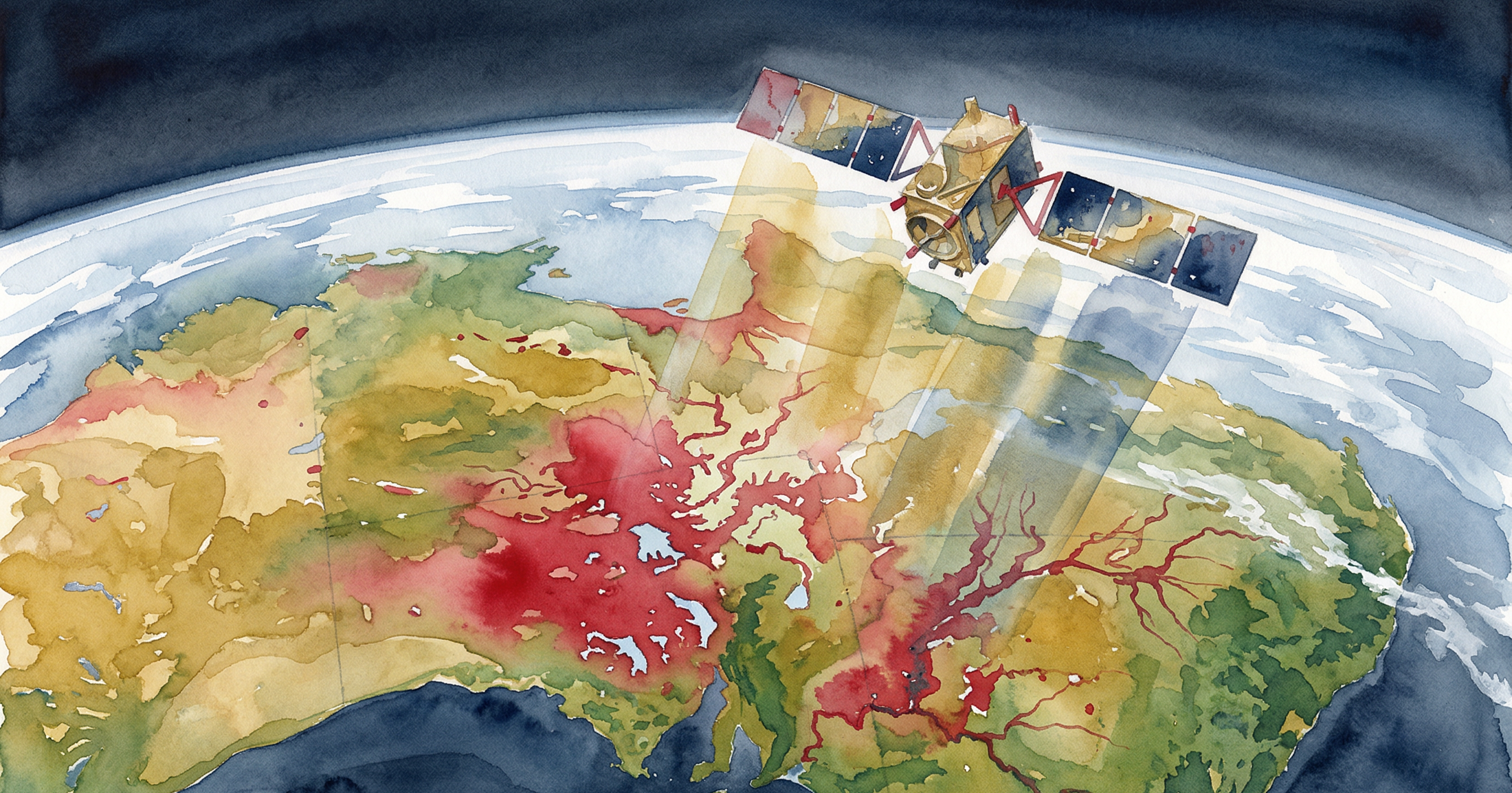 Canadian satellite images of Australian flooding