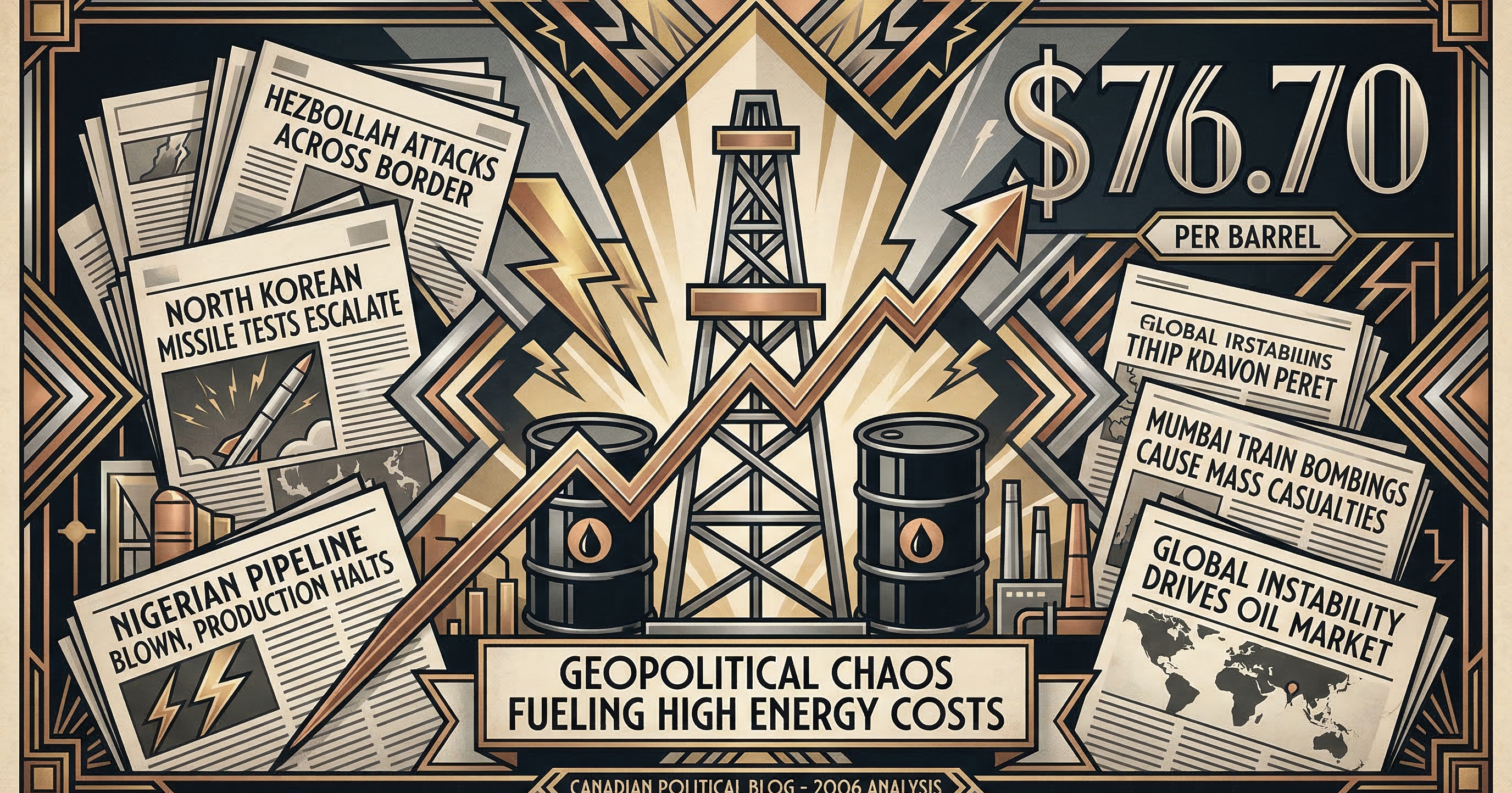 Oil at $76.70 USD a barrel