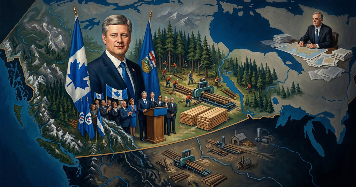 Stephen Harper shows leadership on softwood – Where’s Paul Martin?